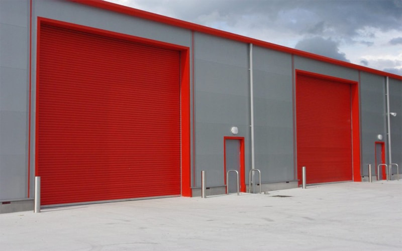 Roller shutter industrial doors installed in Uxbridge by AluGlass Solutions
