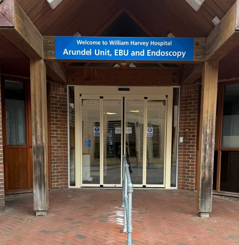Automated bi-fold hospital doors by AluGlass Solutions London