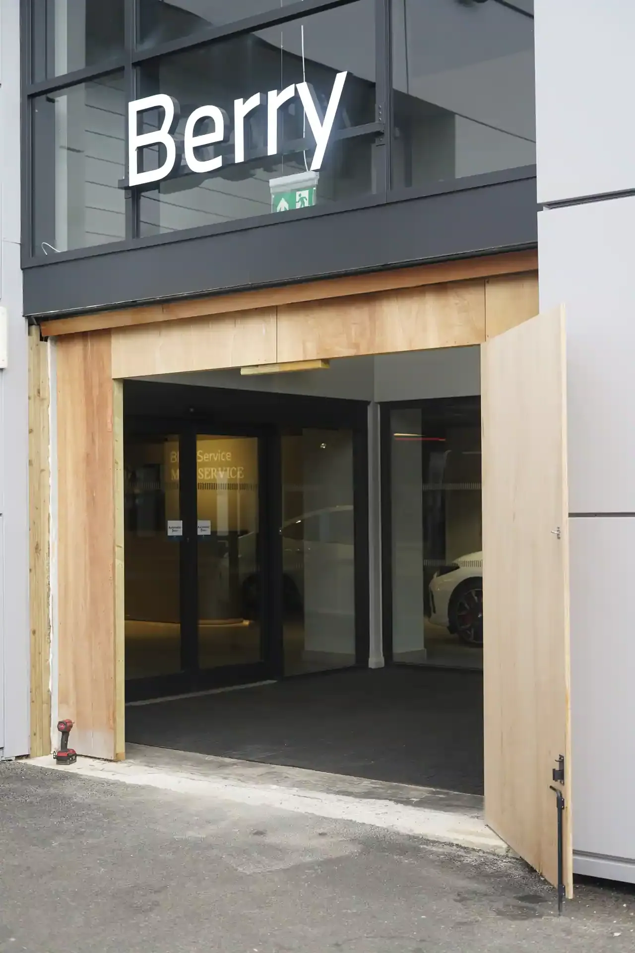 Preparing the opening ahead of the new automatic door installation
